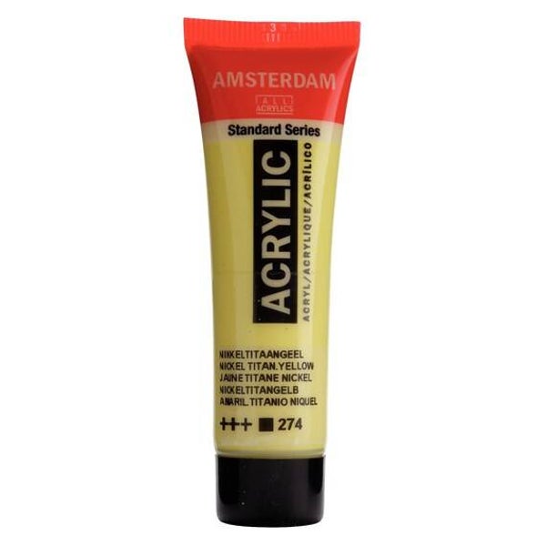 Talens Amsterdam Acrylverf 20ml, Nikkel Titaangeel (274)