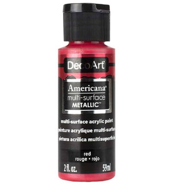 DecoArt Americana Multi-Surface Metallic 59ml, Red