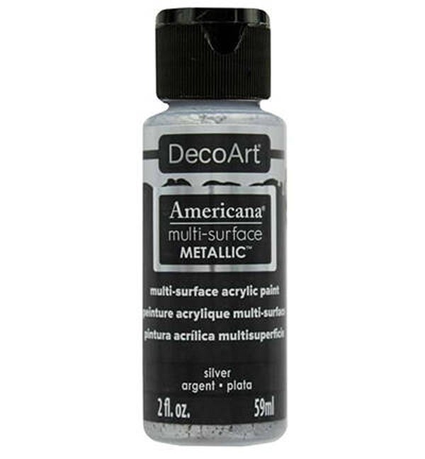 DecoArt Americana Multi-Surface Metallic 59ml, Silver