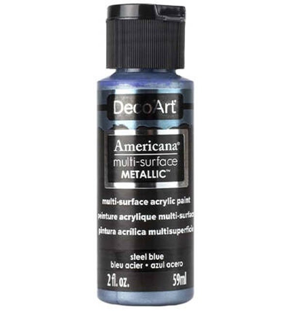 DecoArt Americana Multi-Surface Metallic 59ml, Steel Blue