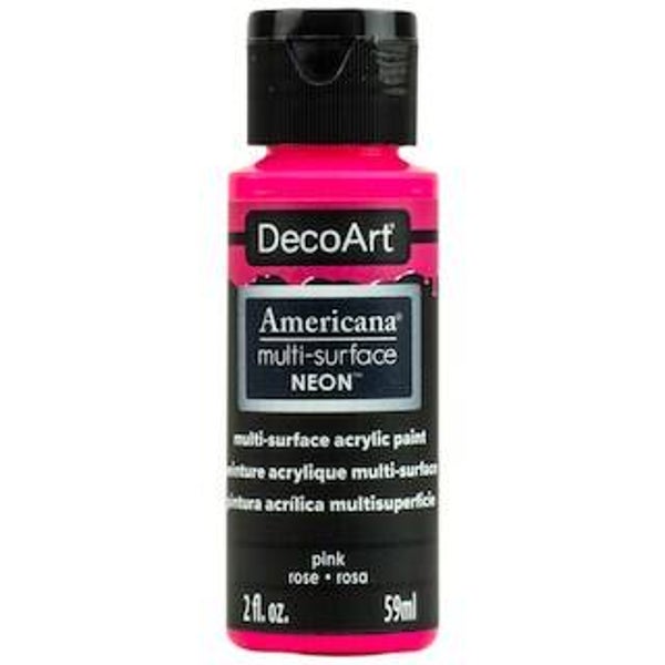 DecoArt Americana Multi-Surface Neon 59ml, Pink