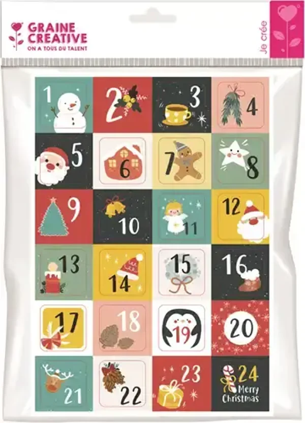 Stickervel voor adventskalender