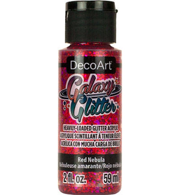 DecoArt Galaxy Glitter 59ml, Red Nebula