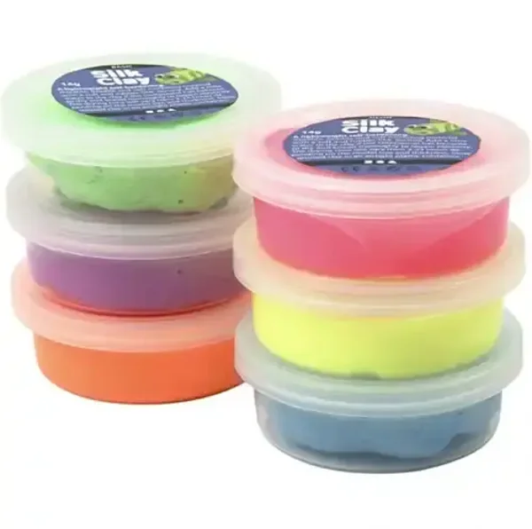 Silk Clay 6x14gr, Neon Set