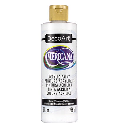 DecoArt Americana Snow (Titanium) White 236ml - voordeel formaat