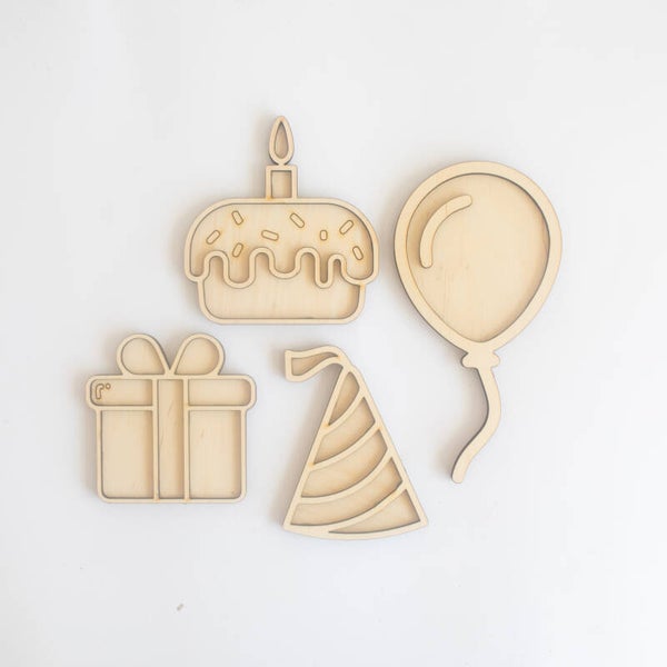 Set mini speeltrays - Verjaardag