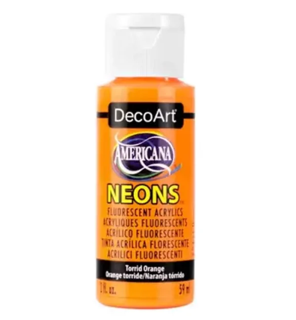 DecoArt Americana Neons 59ml, Torrid Orange