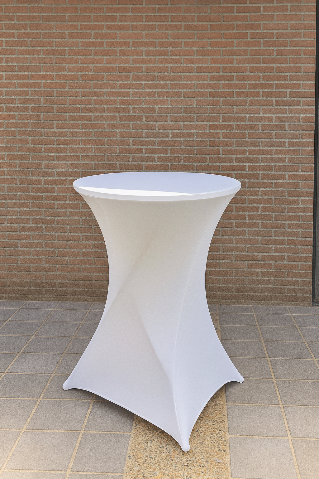 Statafel met witte hoes