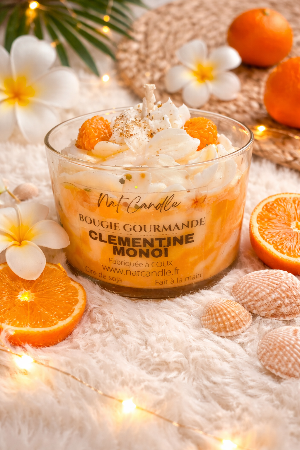 Bougie gourmande clémentine monoï