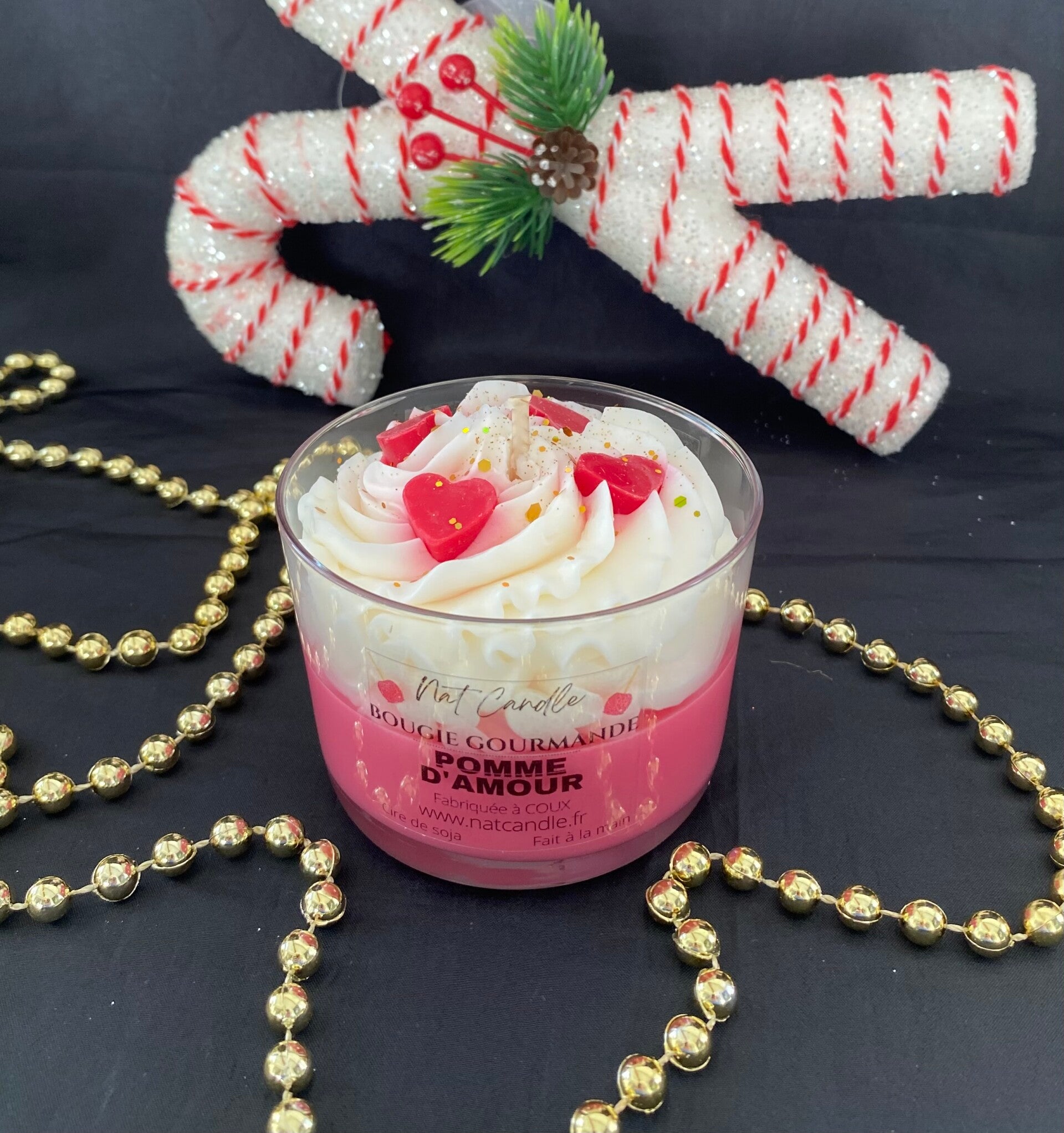 Bougie gourmande "Pomme d'Amour"
