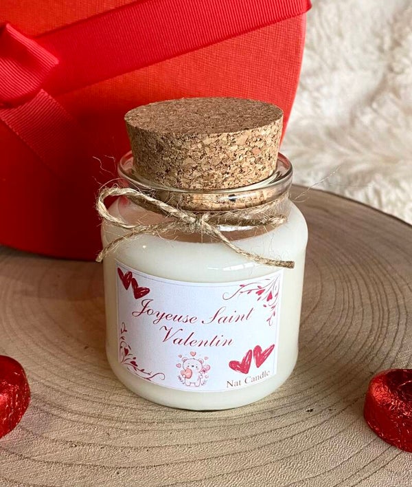 🕯️ Bougie Saint-Valentin artisanale – Nat Candle