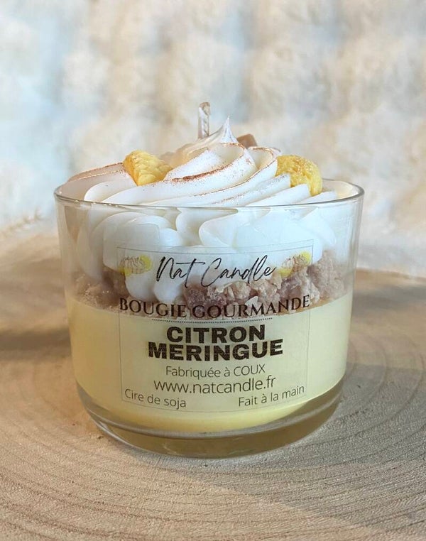 Bougie gourmande "citron meringué"
