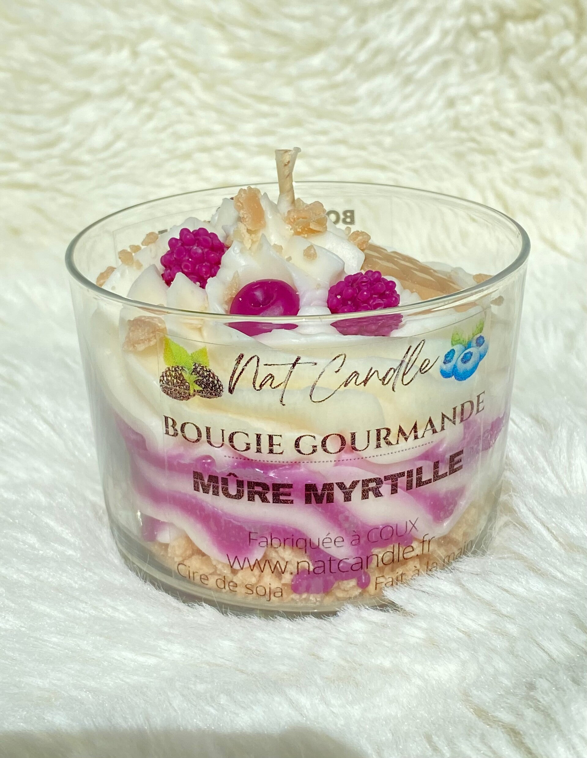 Bougie gourmande Mûre myrtille