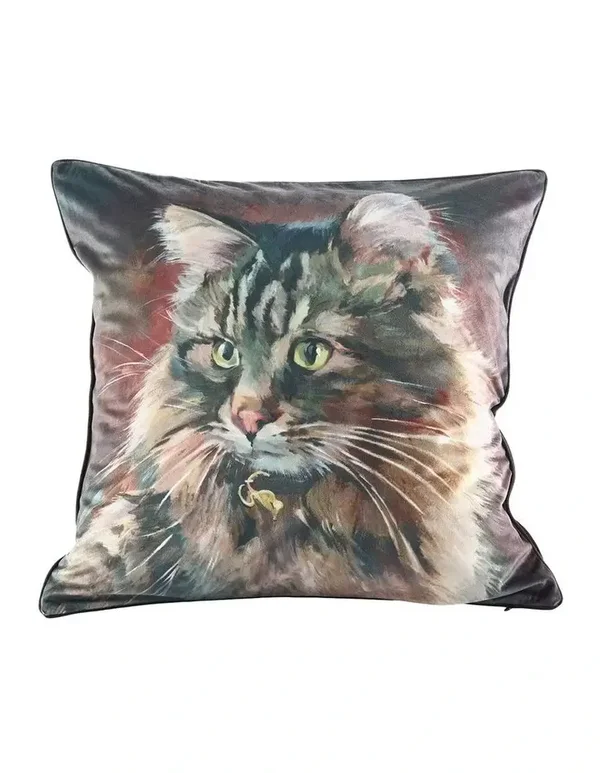 MM Linen | Cat N Mouse Cushion
