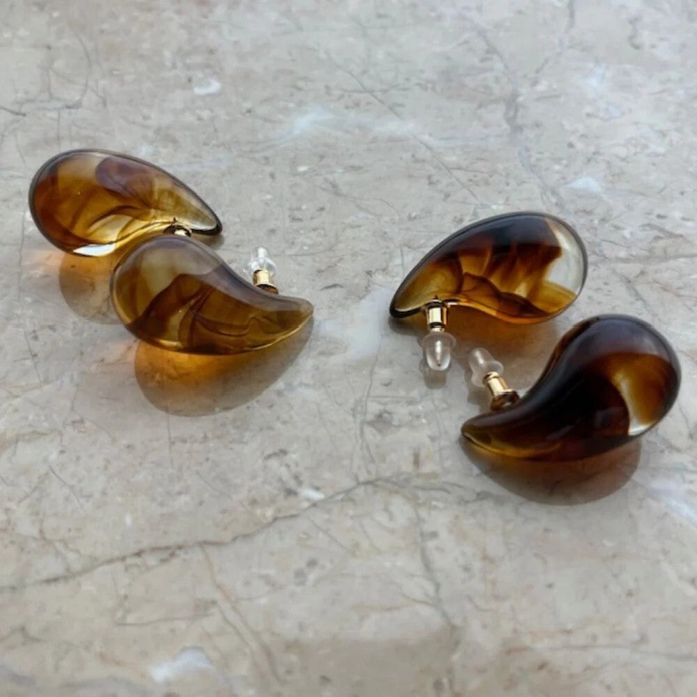 Queen of Foxes | Earrings - Tear-Drop - Amber