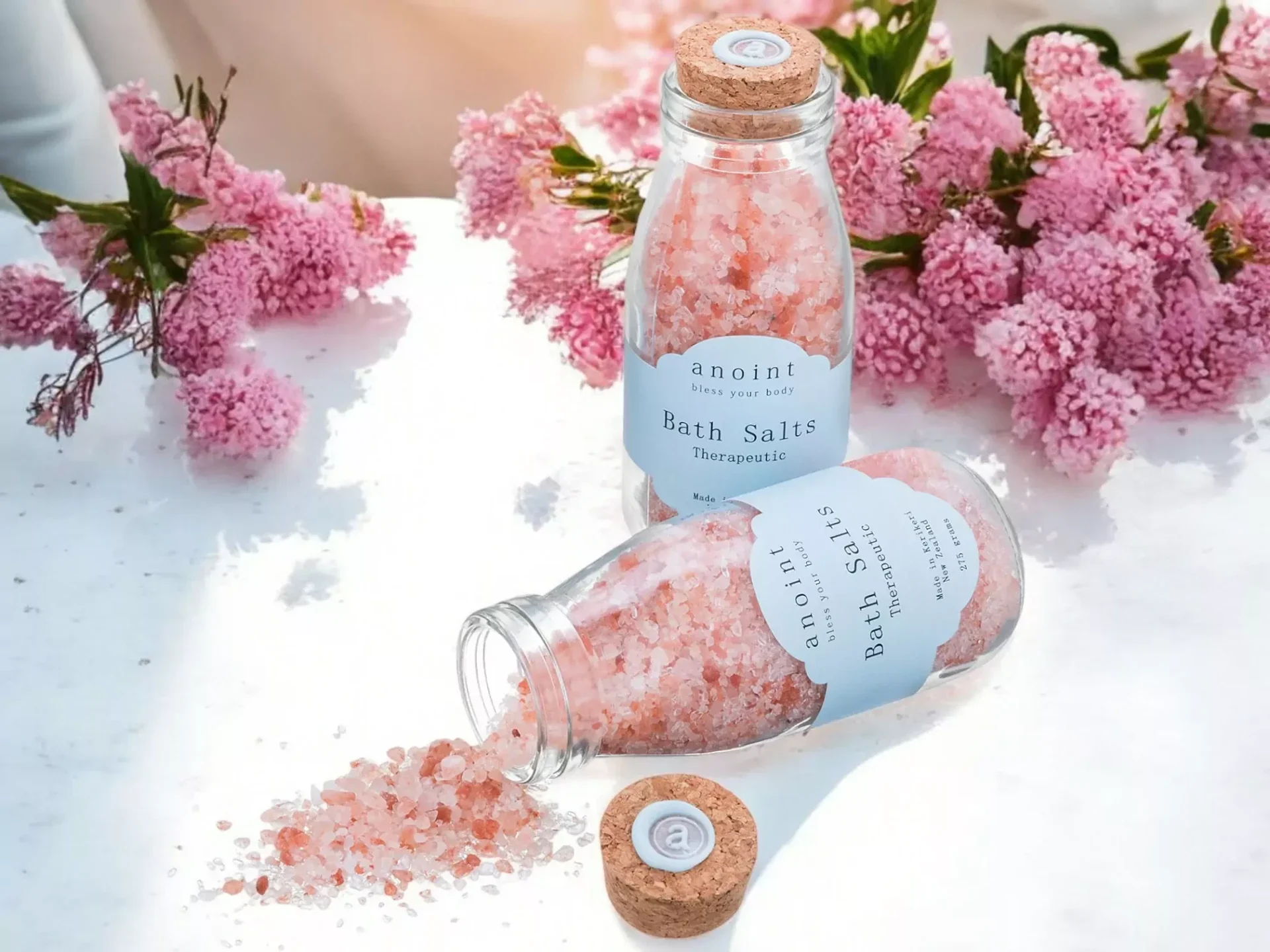 Anoint | Pink Bath Salts Bottle