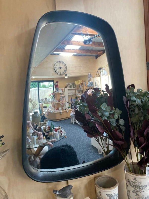 Black Oak Oblong  Framed Mirror