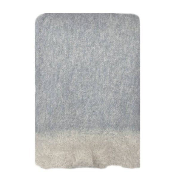 Bliss | Wool Mohair Blend Throw -  Classic Blue