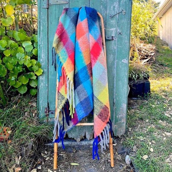 Bliss | Wool Mohair Blend Throw -  Bright Multi