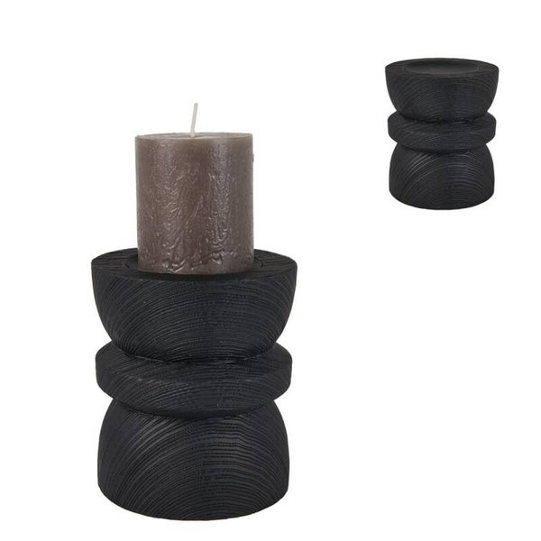 Brutalist Candle Holder - Black