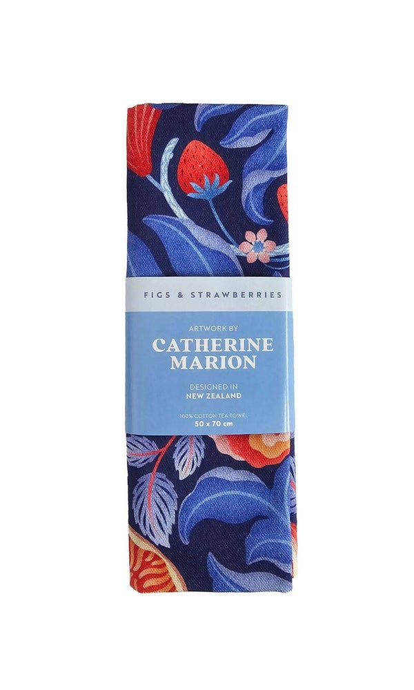 Catherine Marion | Figs & Strawberries - Tea Towel