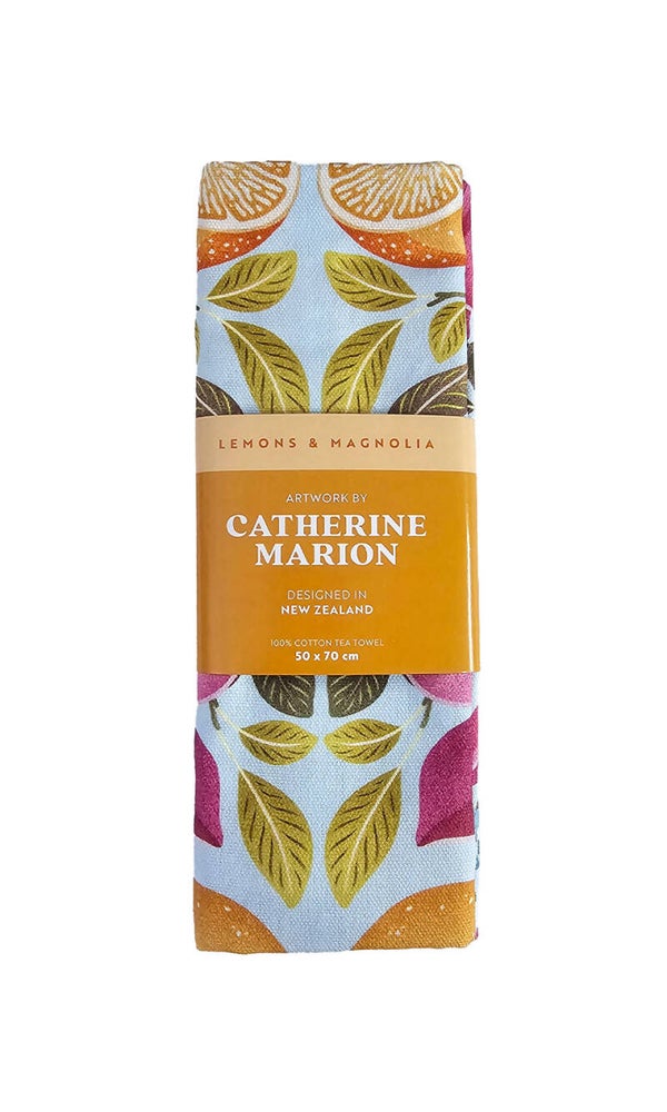 Catherine Marion | Lemons & Magnolia - Tea Towel