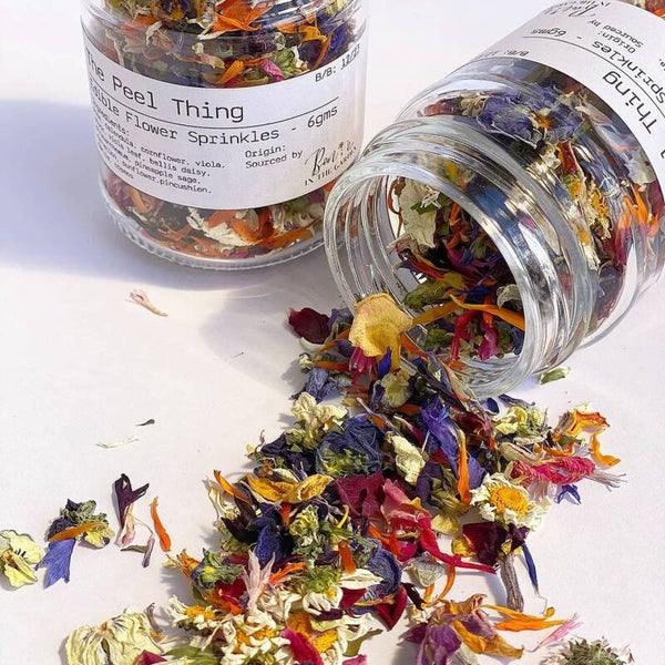 The Peel Thing | Edible Flower Sprinkles - Rainbow Mix