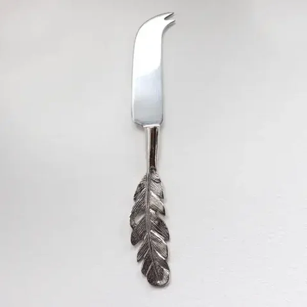 Feather Cheese Knife, silver
