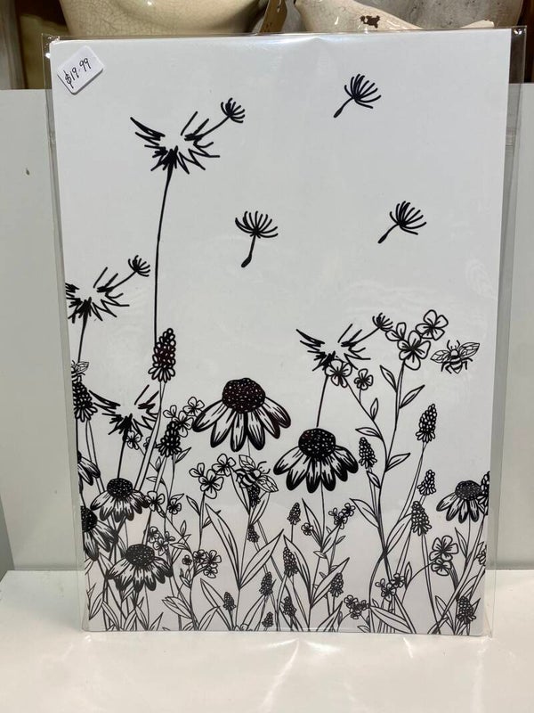 TS | A4 Poster - Black Wildflower