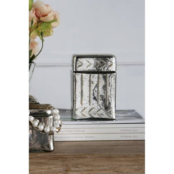 Glass Trinket Box with Lid