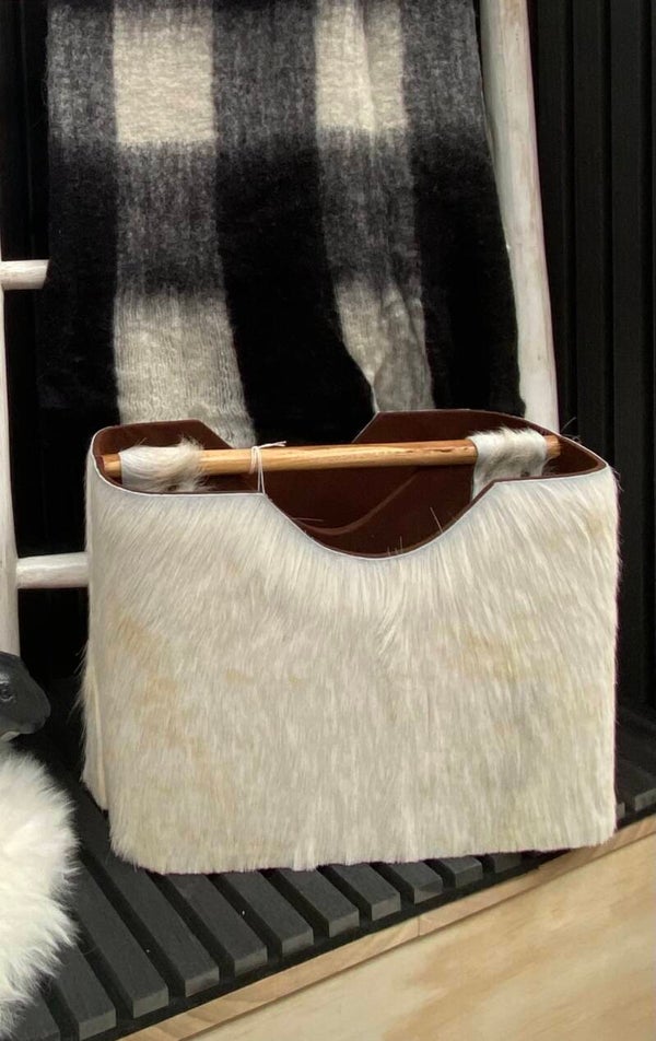 Goat Fur Magazine Rack
