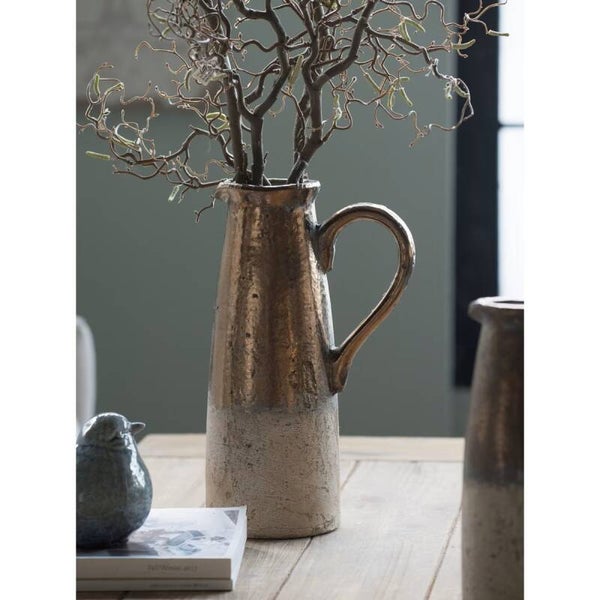 Candia Ceramic Pitcher - Bronze