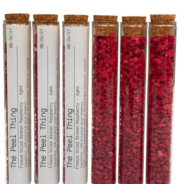 The Peel Thing | Freeze Dried - Broken Raspberries - Test Tube 6gms