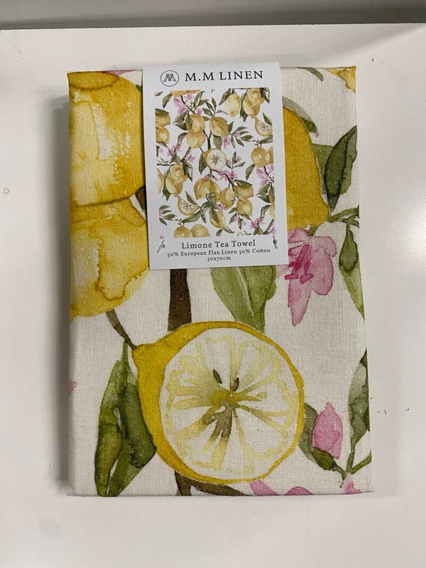 MM Linen | Limone Tea Towel