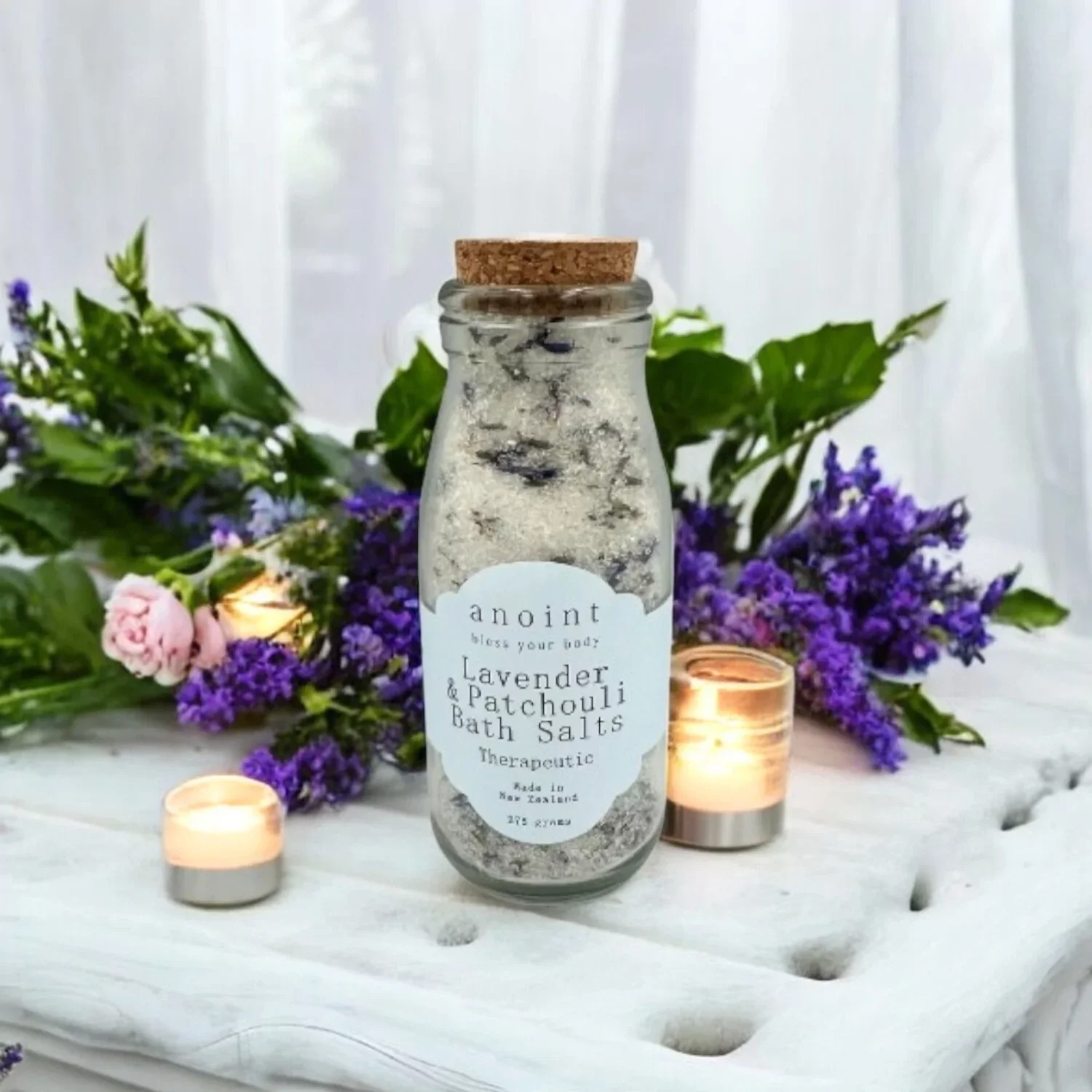 Anoint | Lavender and Patchouli Bath Salts Bottle