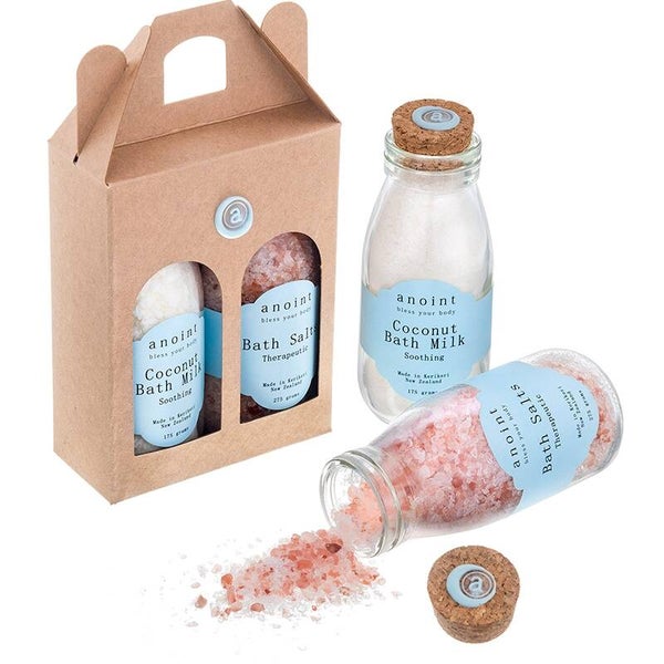 Anoint | Bath Milk & Bath Salts Bottle Box Gift Set