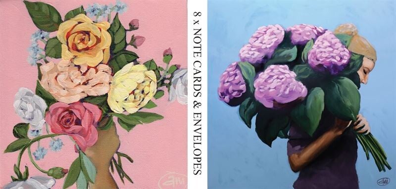 Abbey Merson  | Posy 1V & Picking Posies 8 Pkt - Notecard