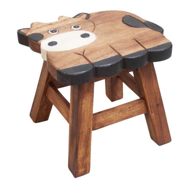 Wooden Kids Stool – Cow