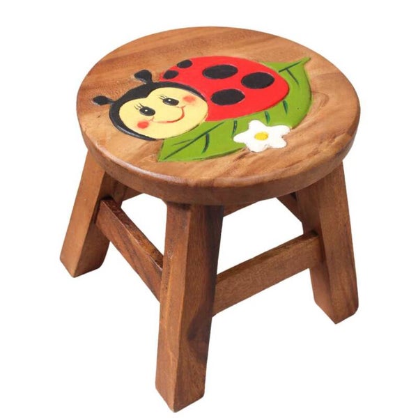 Wooden Kids Stool – Ladybird
