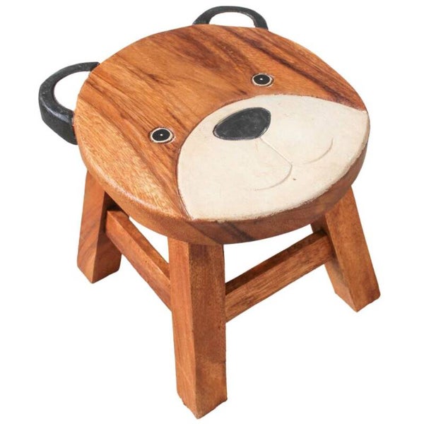 Wooden Kids Stool – Shaped Bear