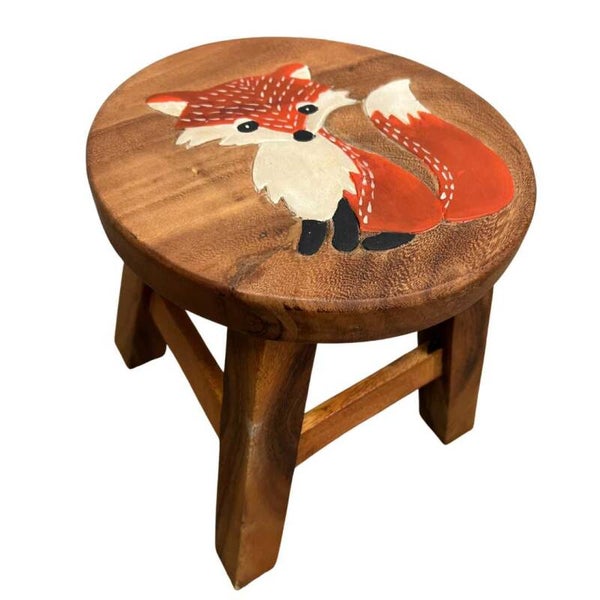 Wooden Kids Stool – Fox