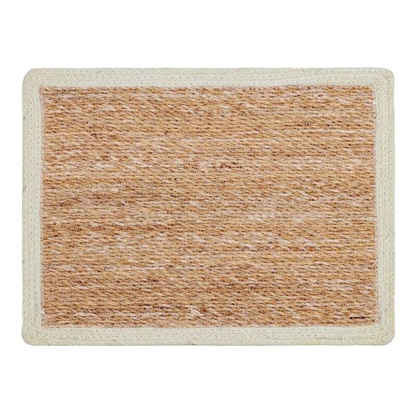 Seagrass | Jute Rectangle Placemat with White Border