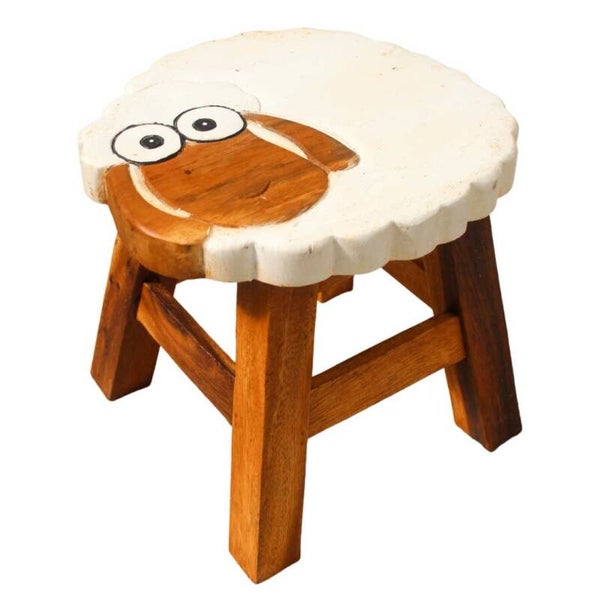 Wooden Kids Stool – Sheep