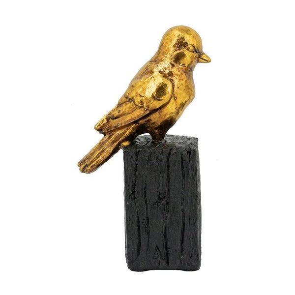 Gold Bird on Stand - tall