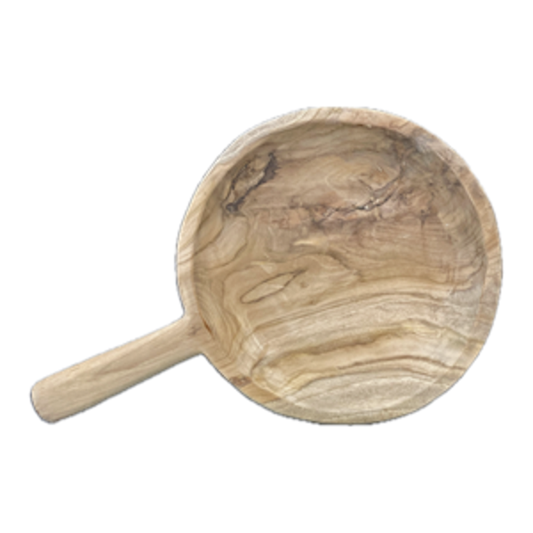 Organic Teak Round Platter w/ Handle