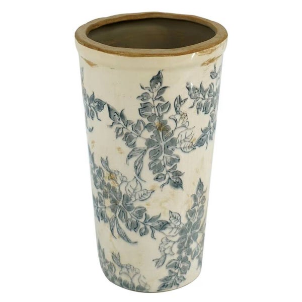 Vintage Vase - White Floral