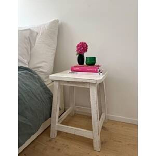 Bear & Fox | Florence Stool Square White