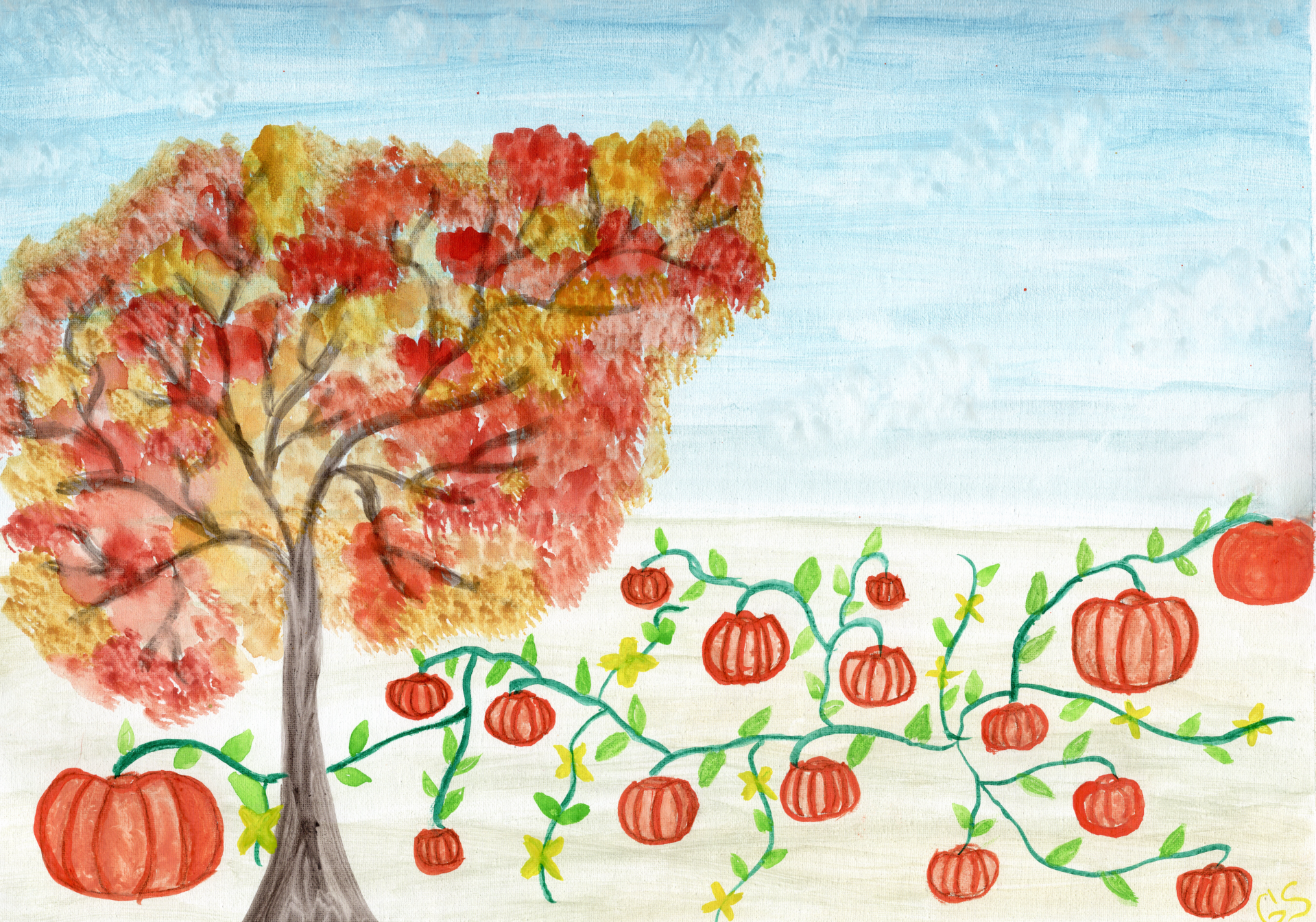 Sweet Fall Pumpkin Patch by Gloriangeliz Solano (Limited Edition)
