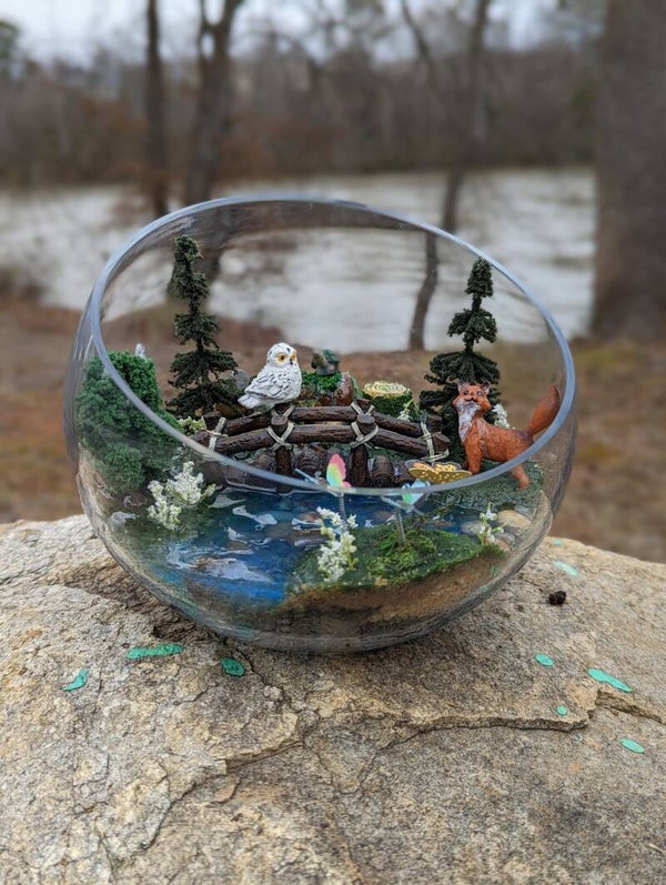 Miniature Woodland Animal Terrarium