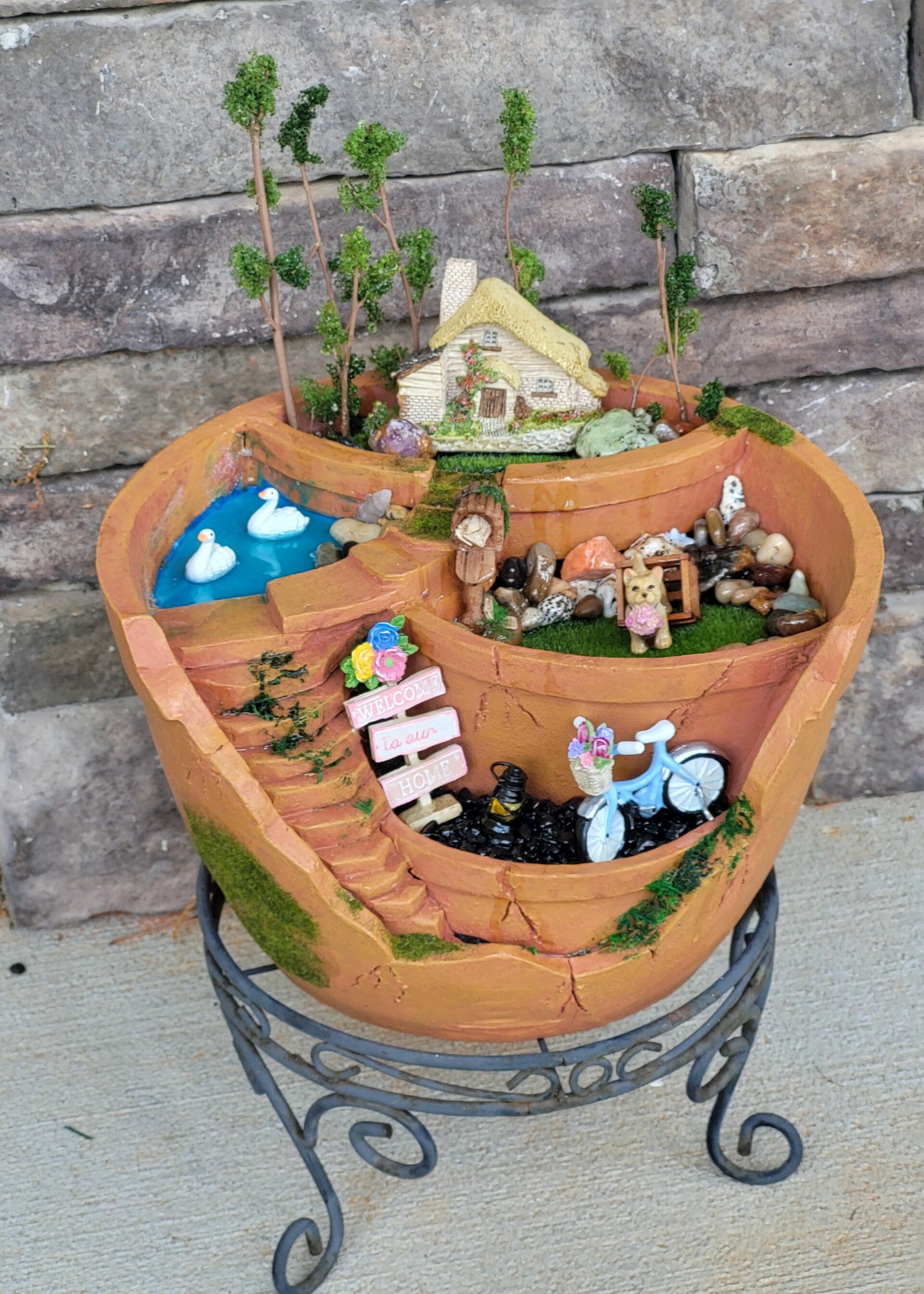 Broken Pot Fairy Garden